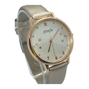 Reloj de Mujer Redondo con Acabado en Dorado N270