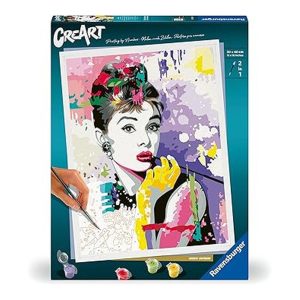 Ravensburger CreArt Adultos Serie Premium B Audrey Hepburn Pintar por Números 25526