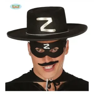 Sombrero fieltro bandido negro con la Z 13531 GUIRCA