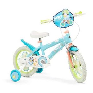 Bicicleta infantil Bluey 12 pulgadas con rudines turquesa 1259 TOIMSA