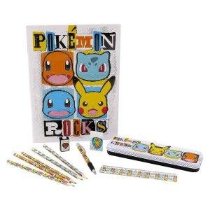Set de papelería Pokémon iniciales de Kanto GS-616-PK CYP – A partir de 3 años