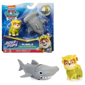 Figura Rubble y tiburón martillo Patrulla Canina 6066146 SPIN MASTER