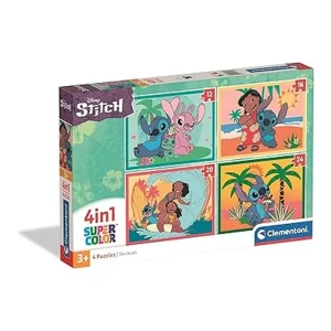 Clementoni Puzzle Infantil 4 en 1 Stitch Walt Disney 21745.8