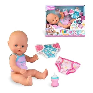 Nenuco Hace Popó, Muñeco 35 cm que Bebe Agua y Hace Popó Real NFNB3000 FAMOSA