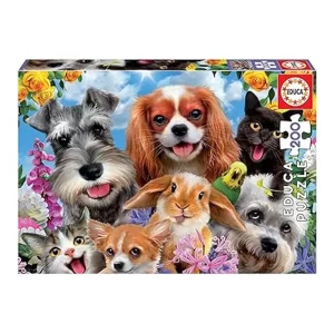 Educa Puzzle Infantil Selfie de Mascotas 200 Piezas 19293