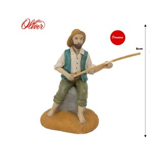Figura de pescador 8cm Eco Card Oliver