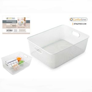 Organizador cesta metal 37x27x13cm Confortime