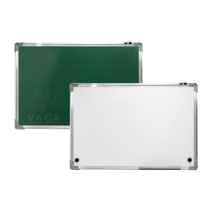 Pizarrón Y Pintarron Blanco/verde 1 Mt X 70cm Con Borrador
