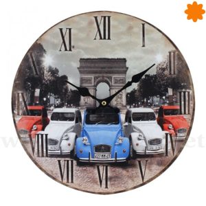 Reloj de colgar decorado con «Citroen» 2 caballos