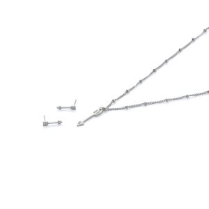 Set Colgante y Pendiente FLECHA Plateado – Alexah