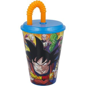 Vaso de PVC con pajita de Dragon Ball Super reutilizable de Stor 20730